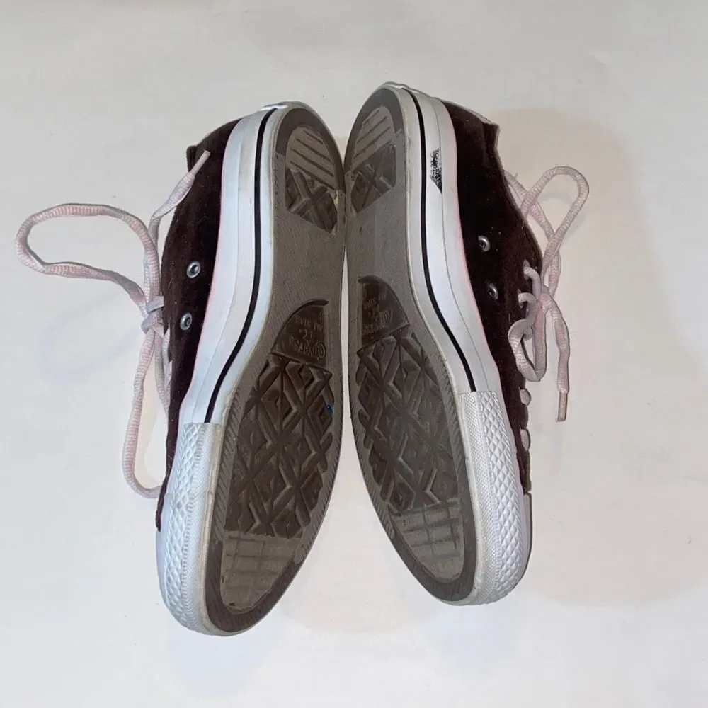 Converse All Star Velvet with Deep Brown Sole Unisex Men’s 6 Women’s 8 Size